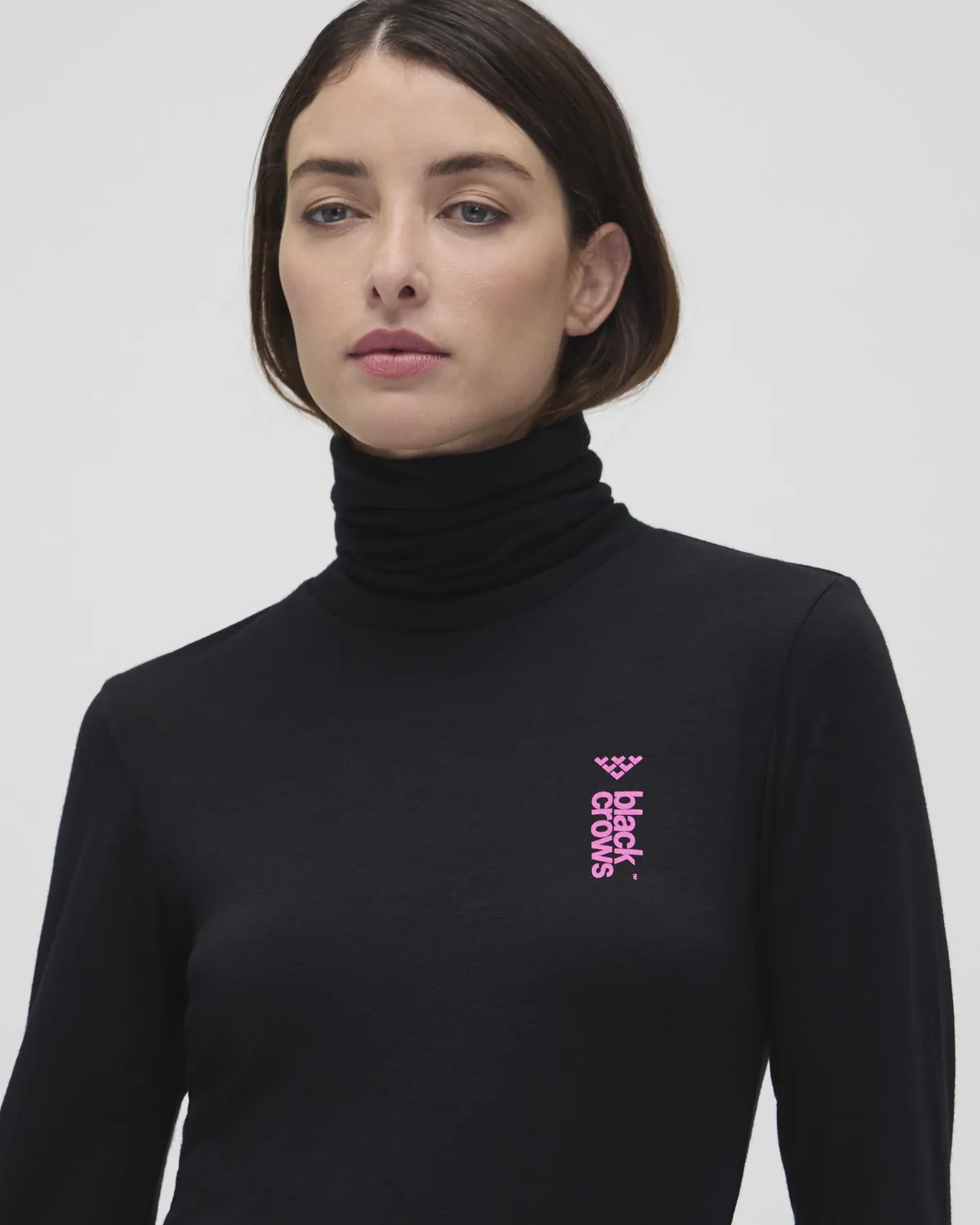 Black Crows Merino polotröja dam svart turtleneck ull