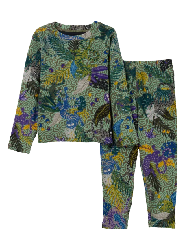 Burton Fleece Base Layer underställsset Jungle Cats fleece