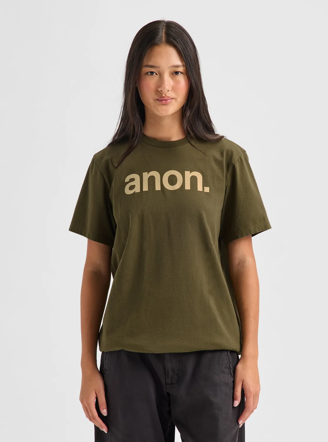 Burton Anon Short Sleeve T-shirt Dried Moss ekologisk bomull