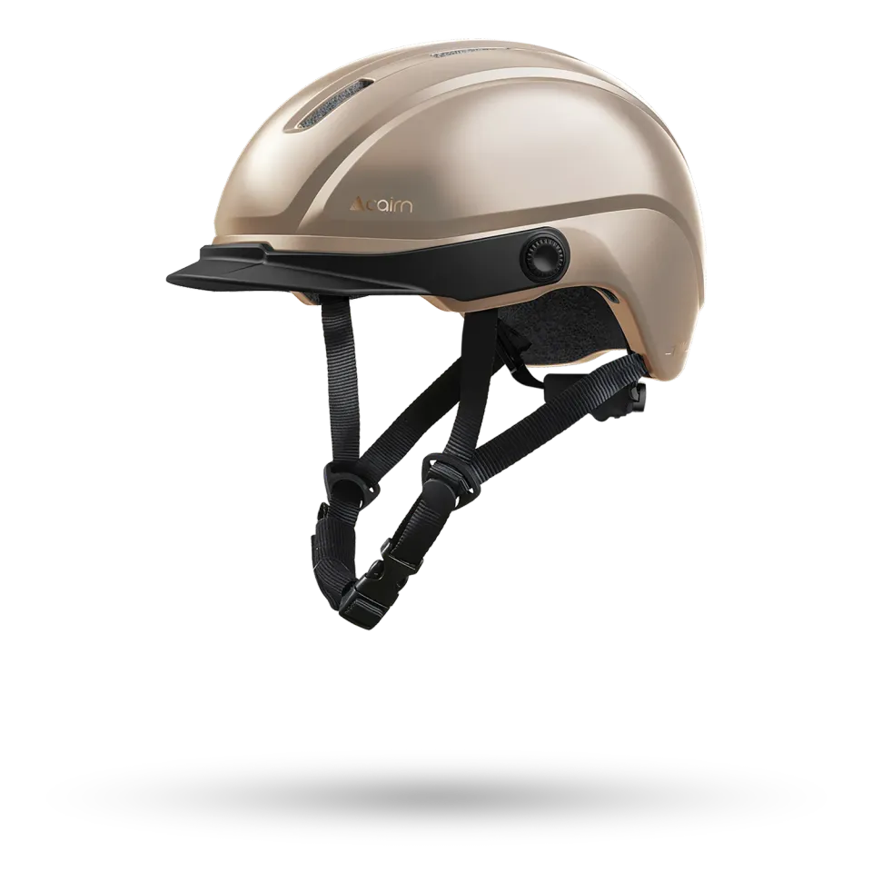 Cairn Fuse cykelhjälm metallic cream M magnetspänne