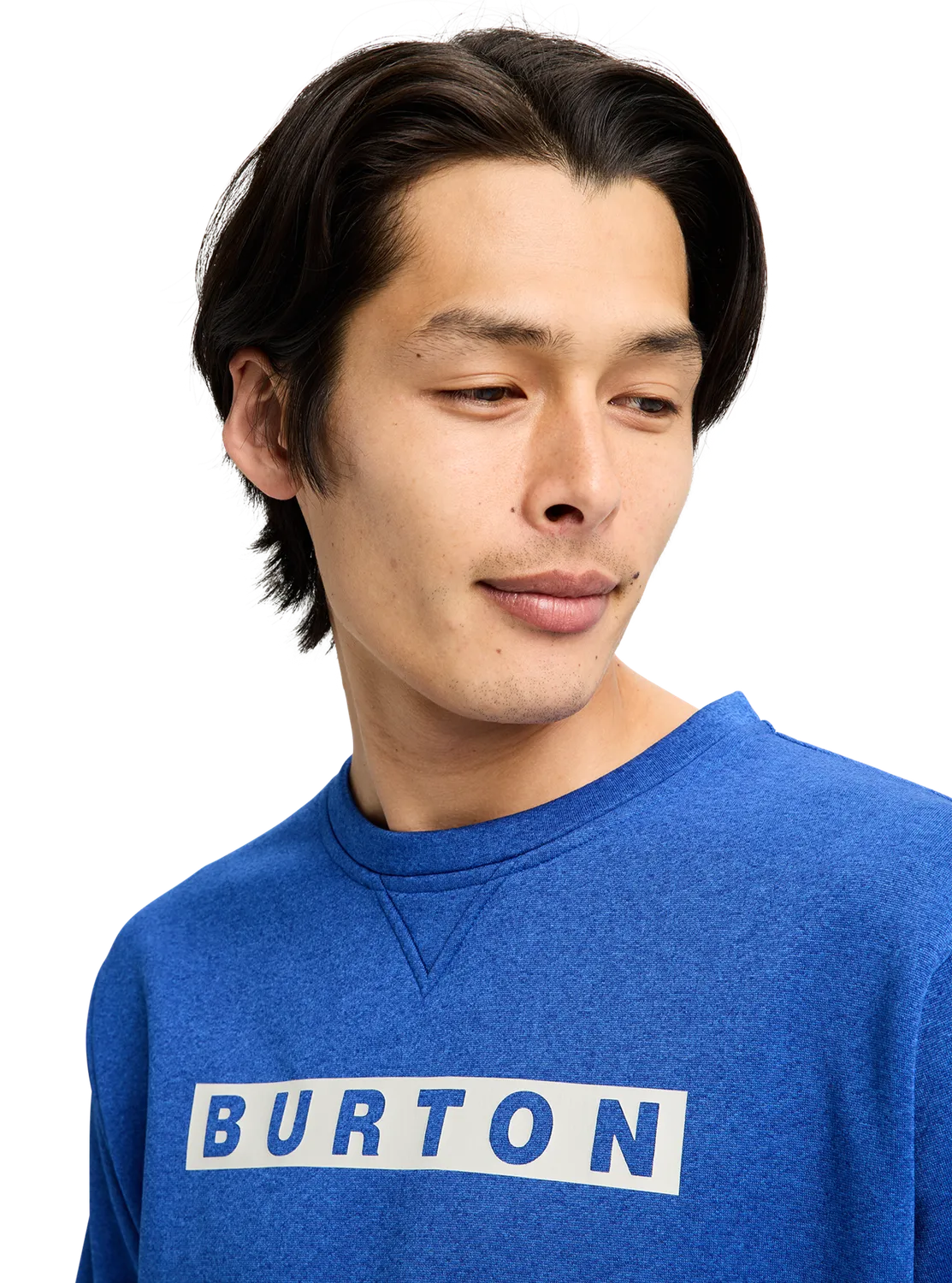 Burton Oak Pullover Crew tröja True Black Heather mjuk fleece