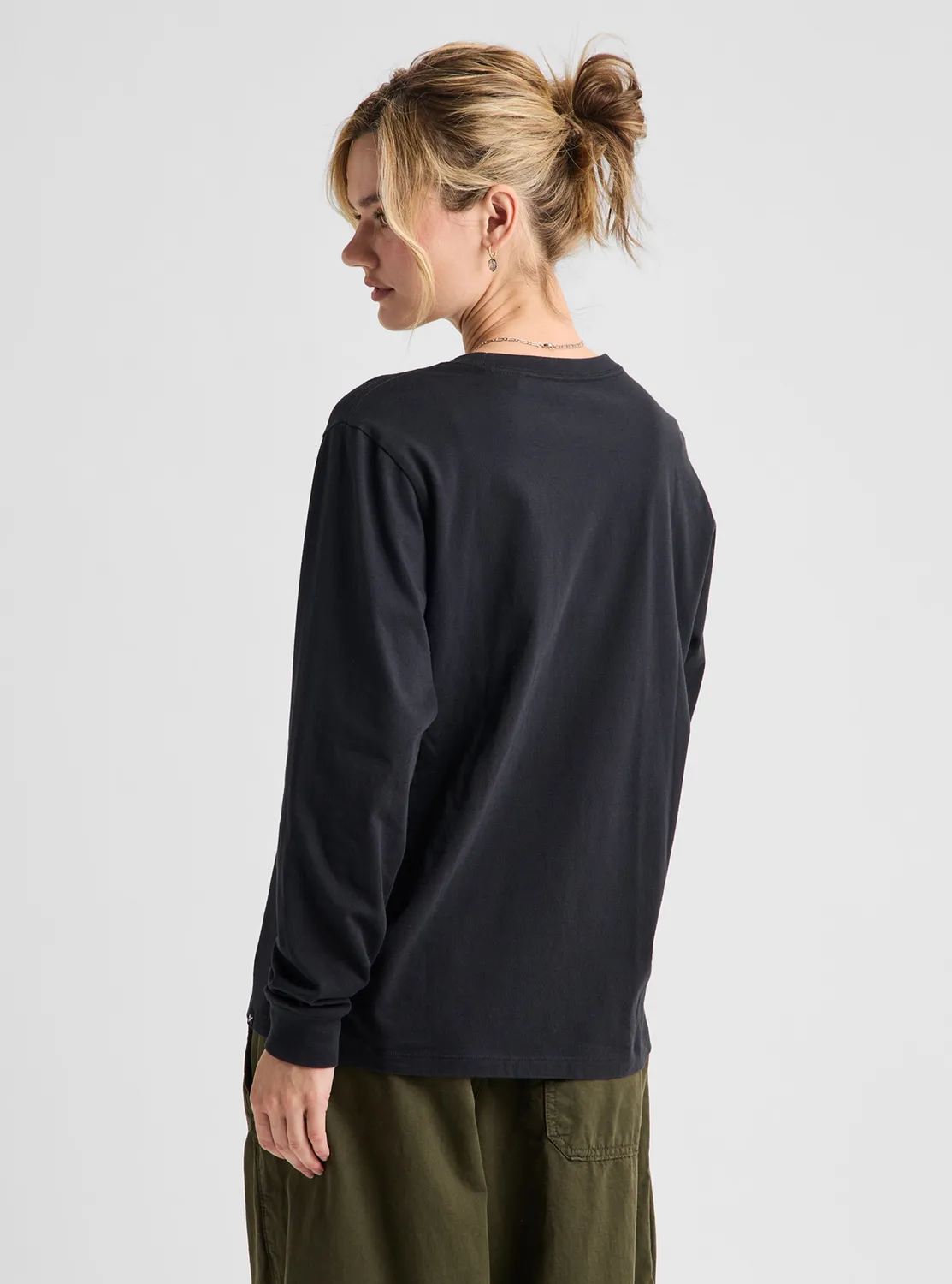 Burton Anon Long Sleeve T-Shirt True Black S-XL ekologisk