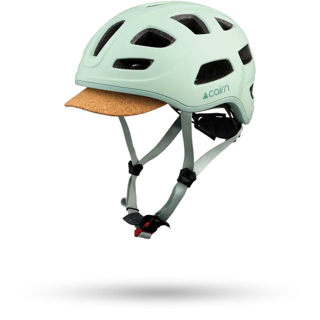 Cairn Quartz Mat Jade cykelhjälm grön LED