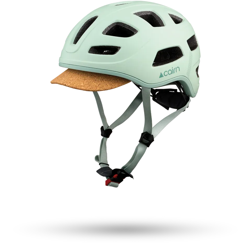 Cairn Quartz Mat Jade cykelhjälm grön LED