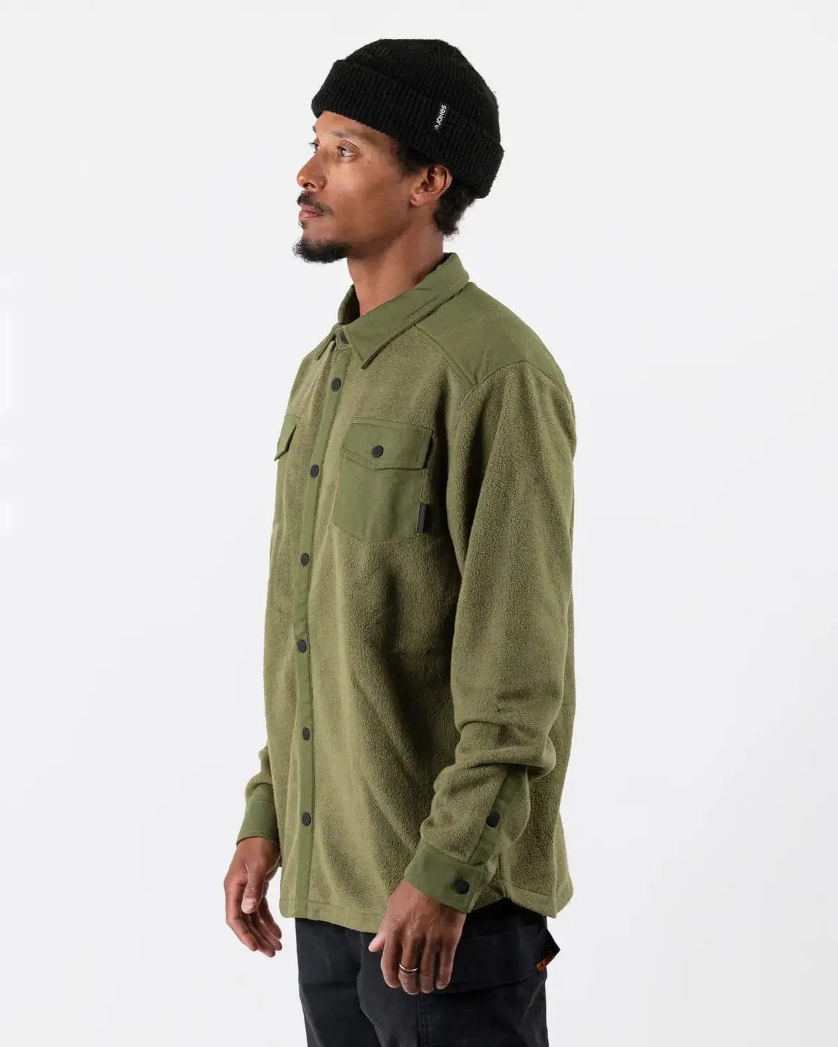 Jones December fleece skjorta Moss Green återvunnen