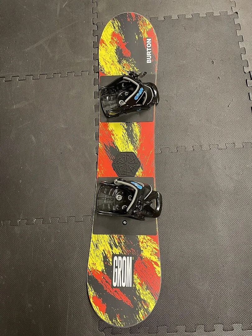 Burton Grom Flat Top snowboard barn Purple Teal 120 mjuk