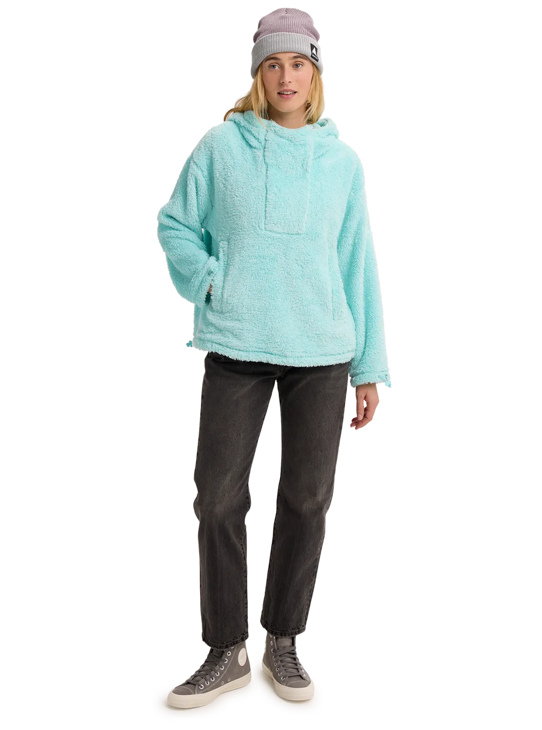 Burton Lemma fleece pullover dam ljus teal mjuk mellanlager