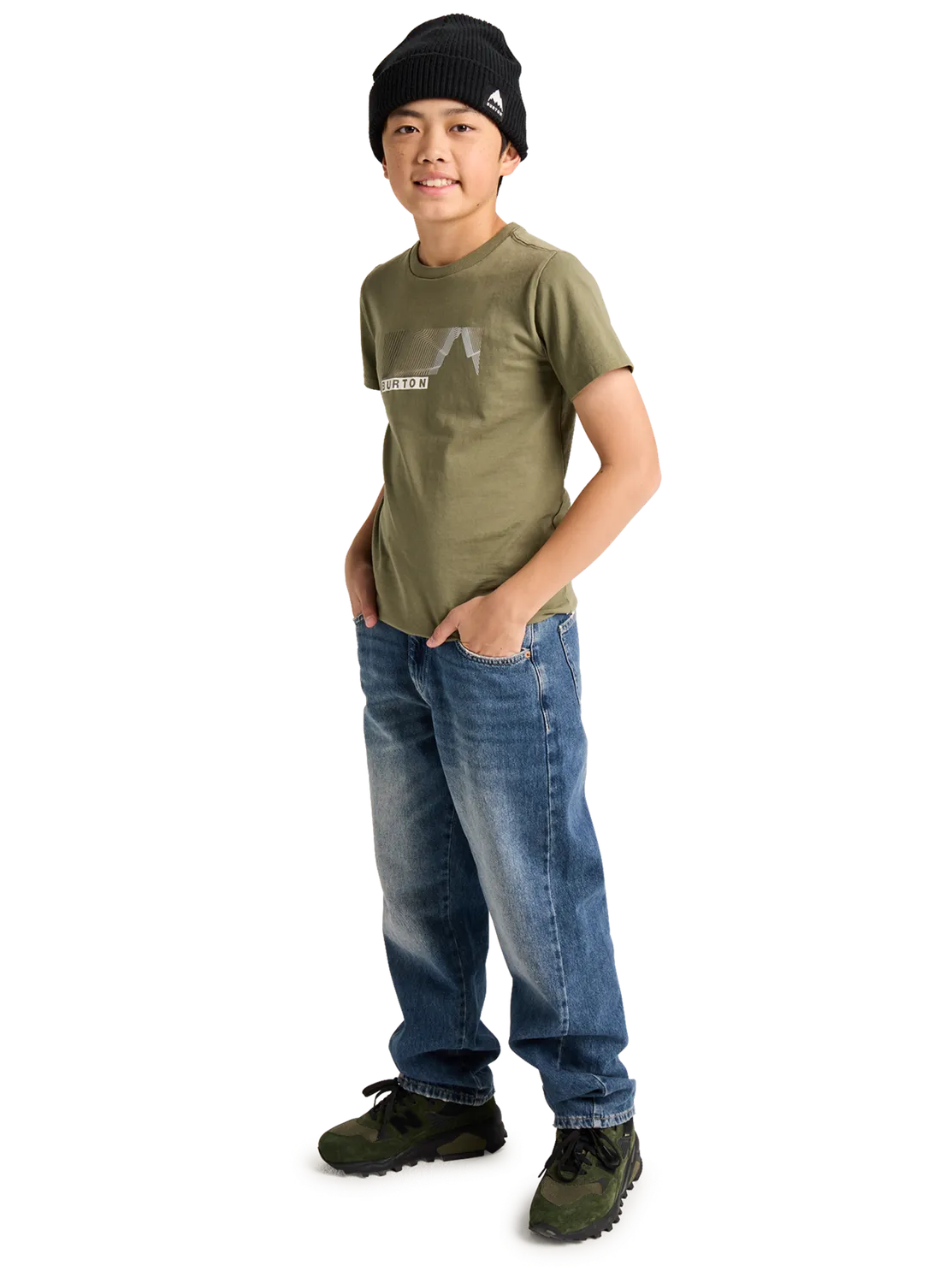 Burton Elmore t-shirt barn forest moss ekologisk