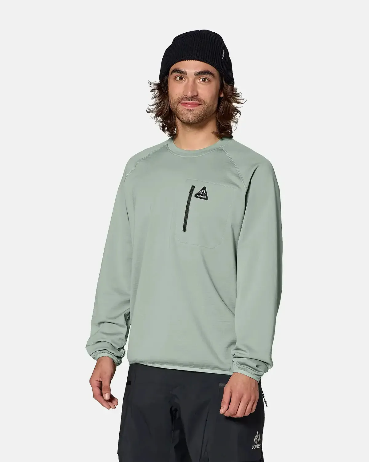 Jones Flagship Grid Fleece tröja herr svart stretch