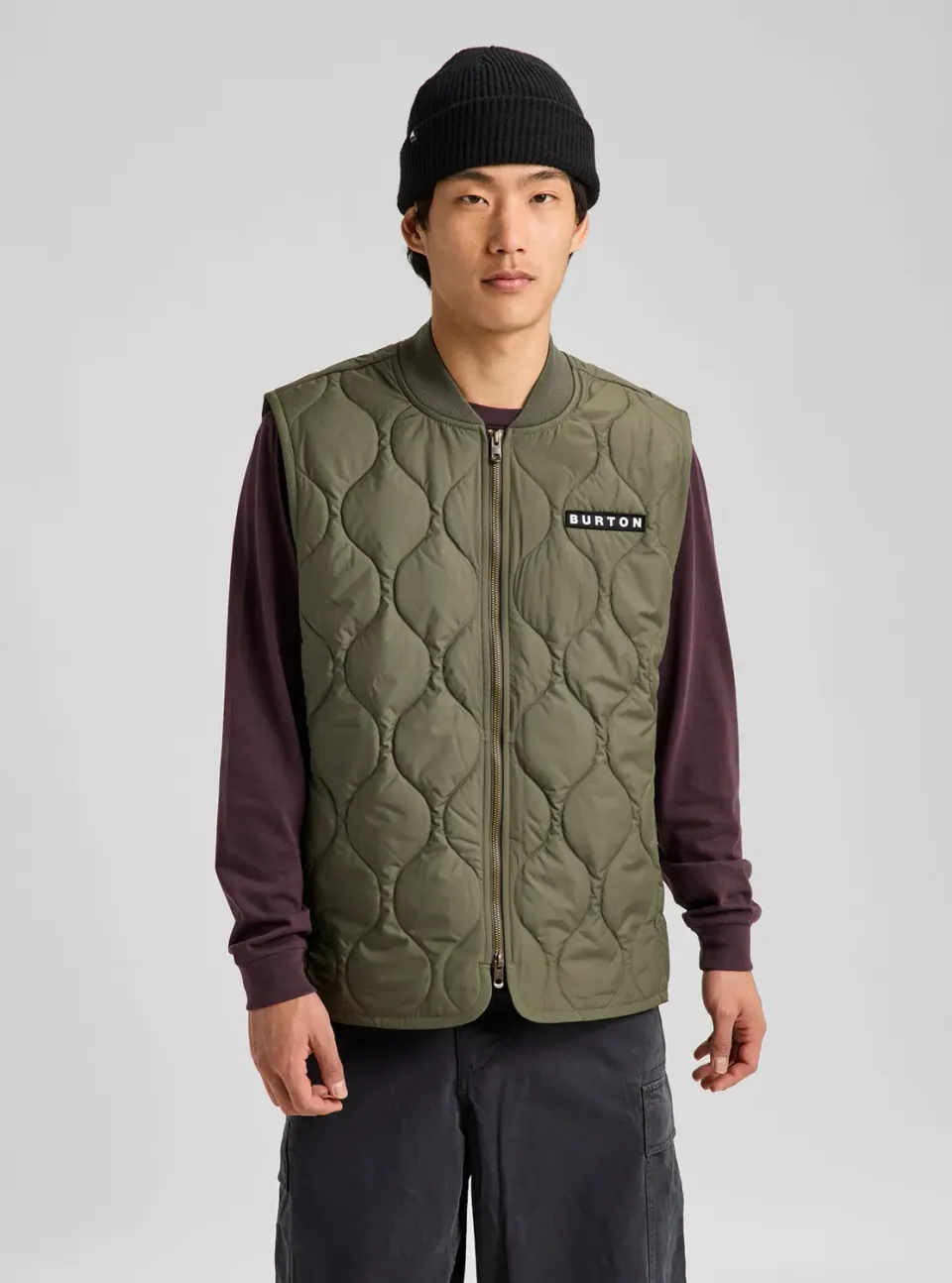 Burton Quilted Synthetic Puffer väst Orange Popsicle varm