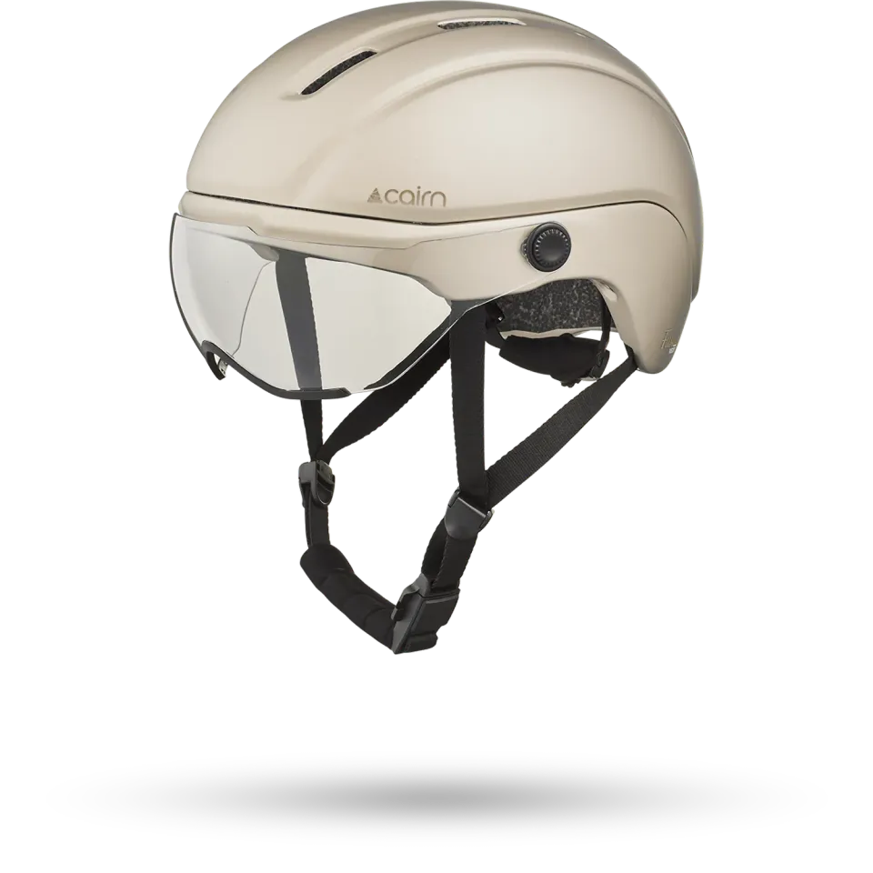 Cairn Fuse Visor metallic cream cykelhjälm M visir