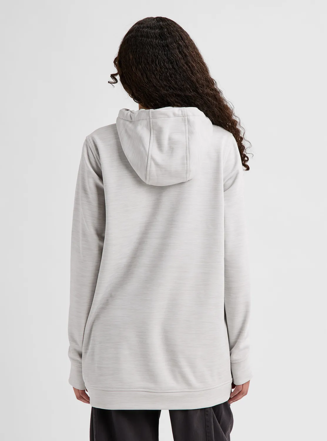 Burton Oak Long Pullover hoodie dam grå mjuk