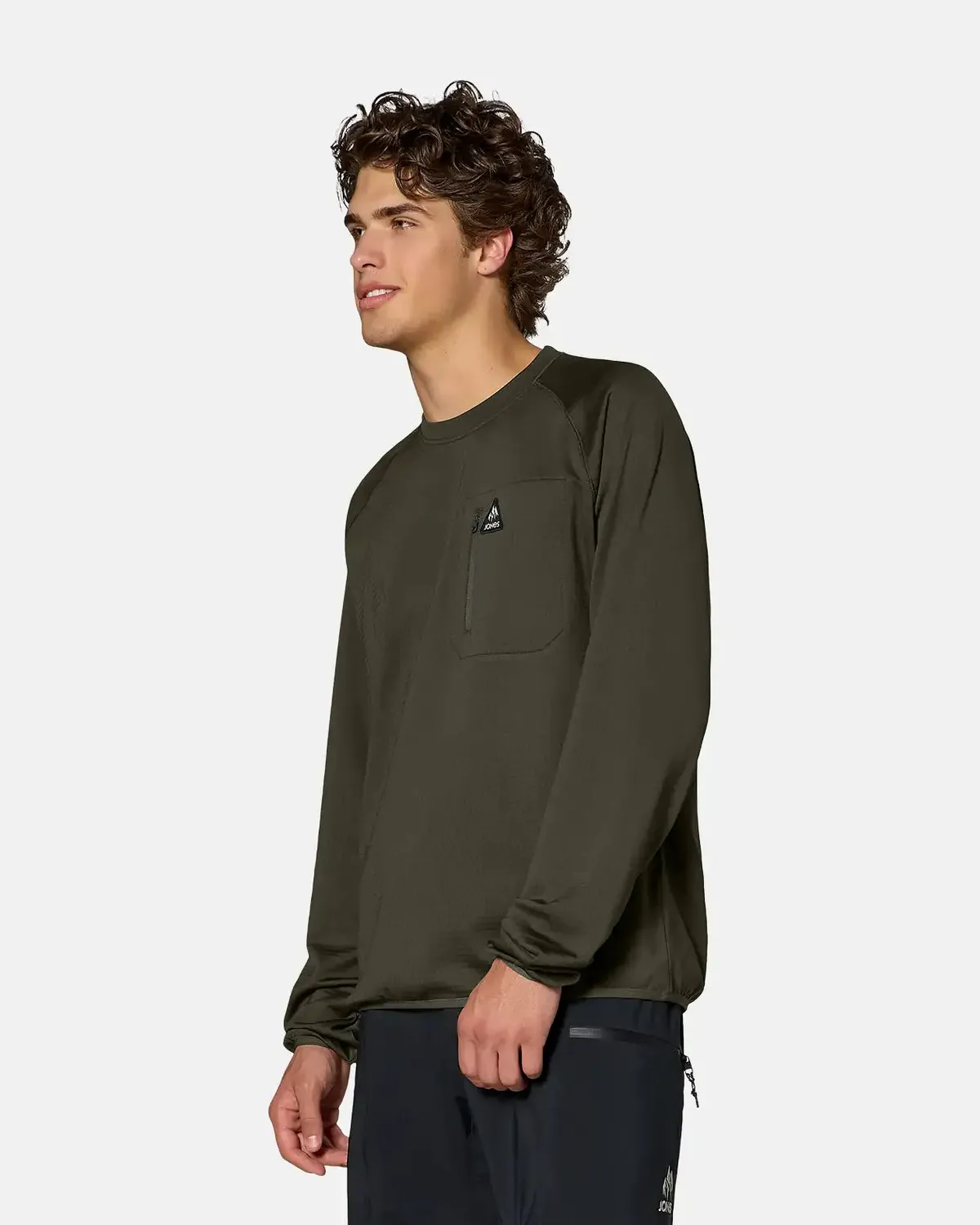 Jones Flagship Grid Fleece tröja herr svart stretch