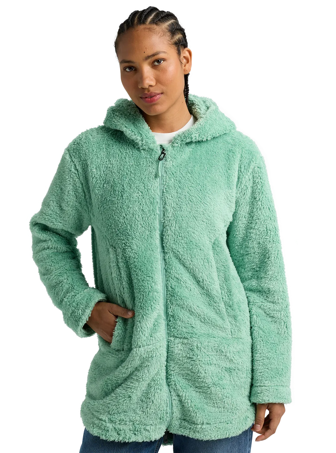 Burton Minxy Hi-Loft Full-Zip fleece Soft Sage dam
