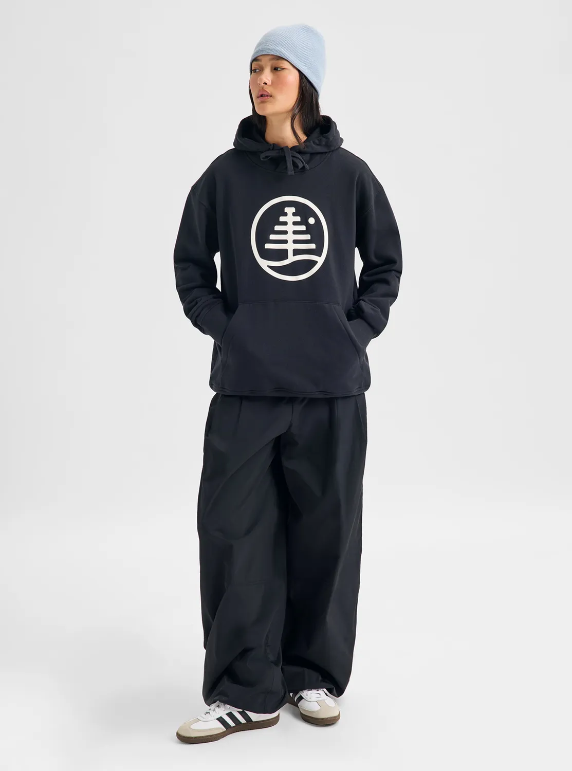 Burton Family Tree hoodie airstream blue bomull