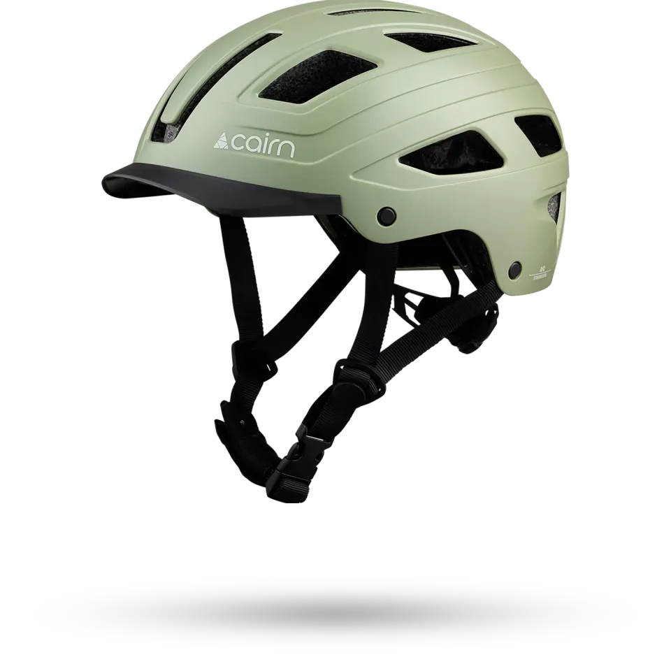 Cairn Clarke cykelhjälm khaki med lampa