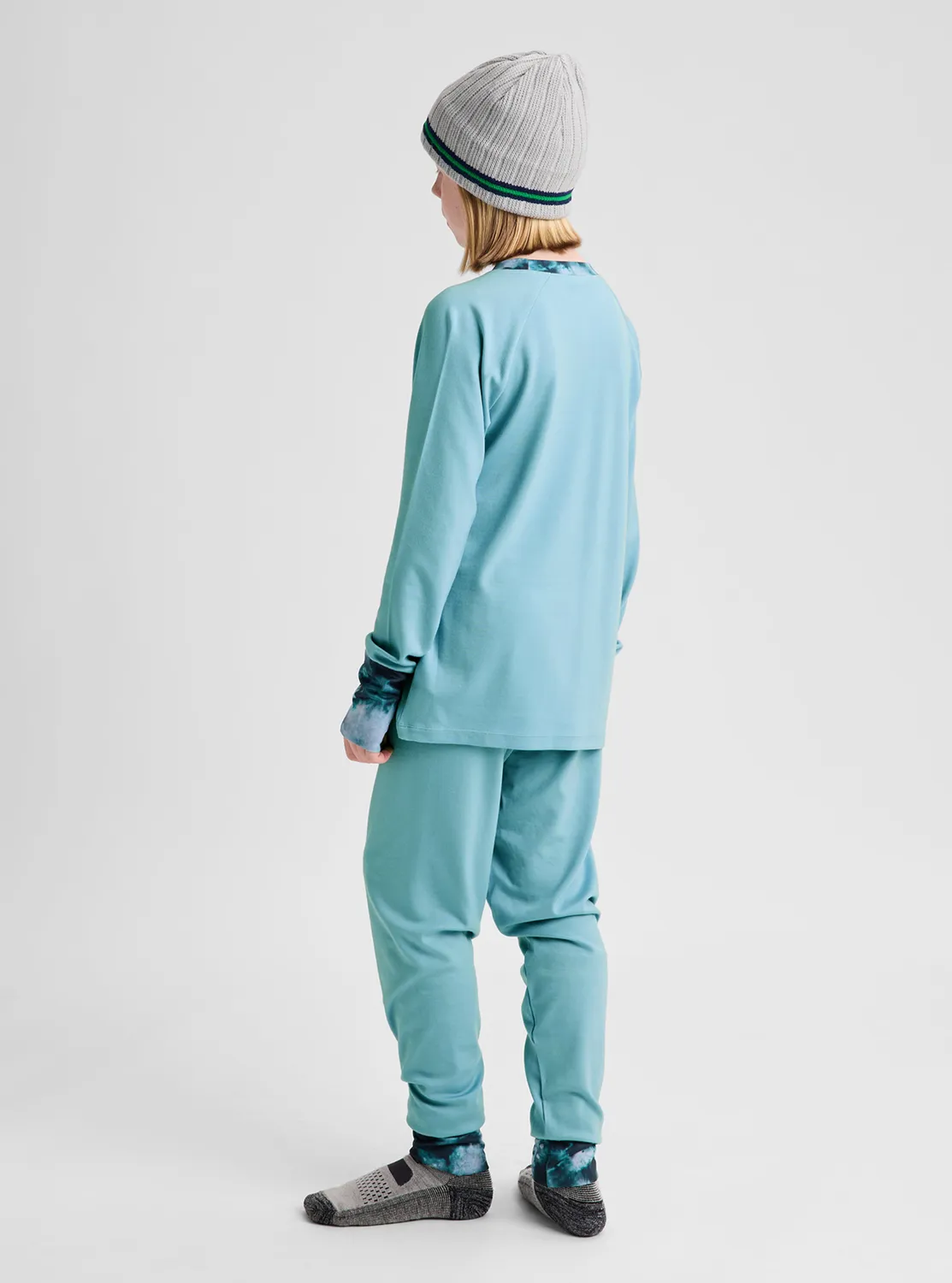 Burton Merino Wool underställsset barn Mineral Blue kraftigt