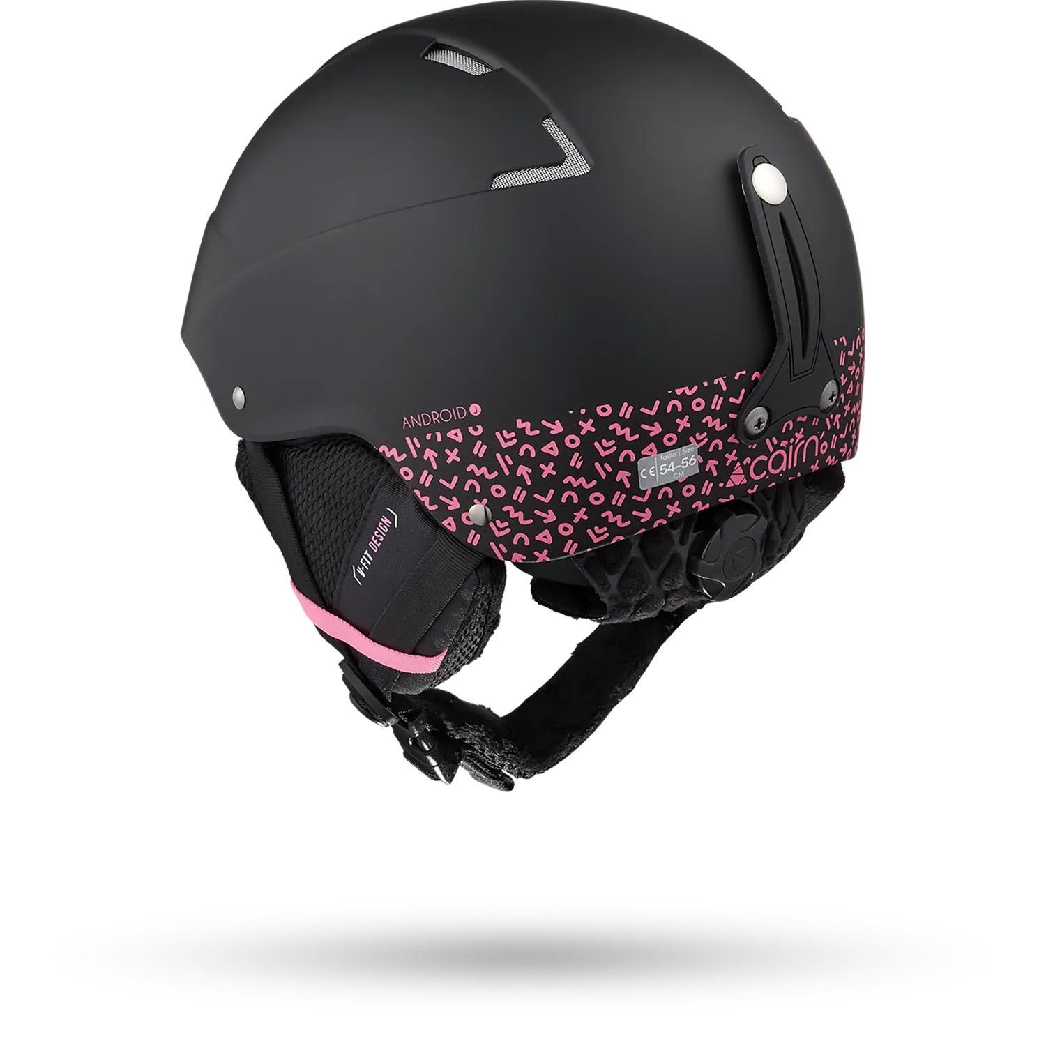 Cairn Sport Android Graphic J Mat Black Pink skidhjälm