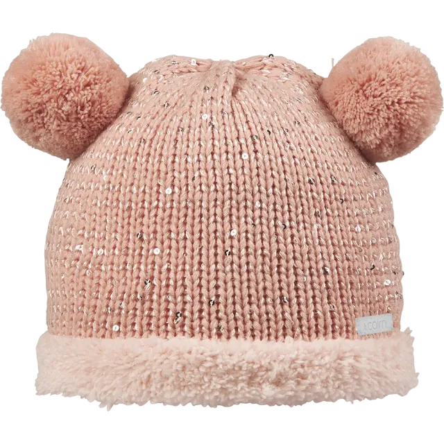 Cairn Manon Hat J barnmössa Powder Pink tofsar