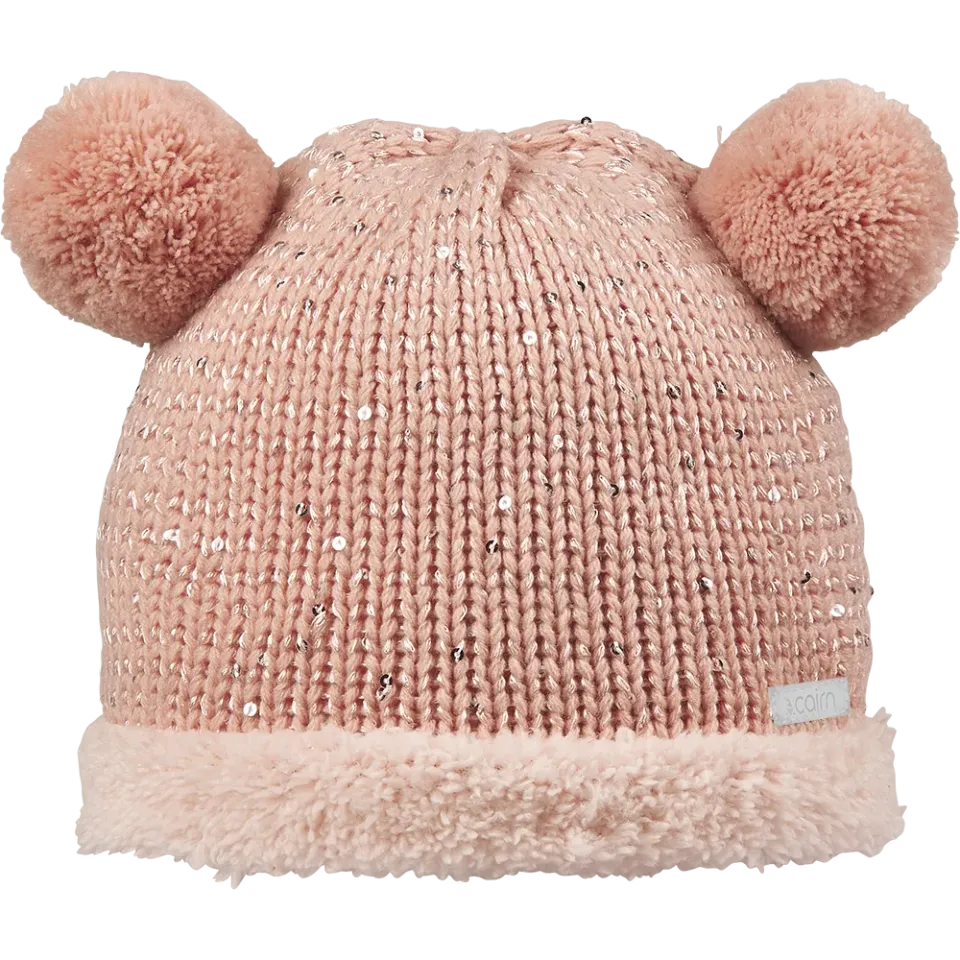 Cairn Manon Hat J barnmössa Powder Pink tofsar
