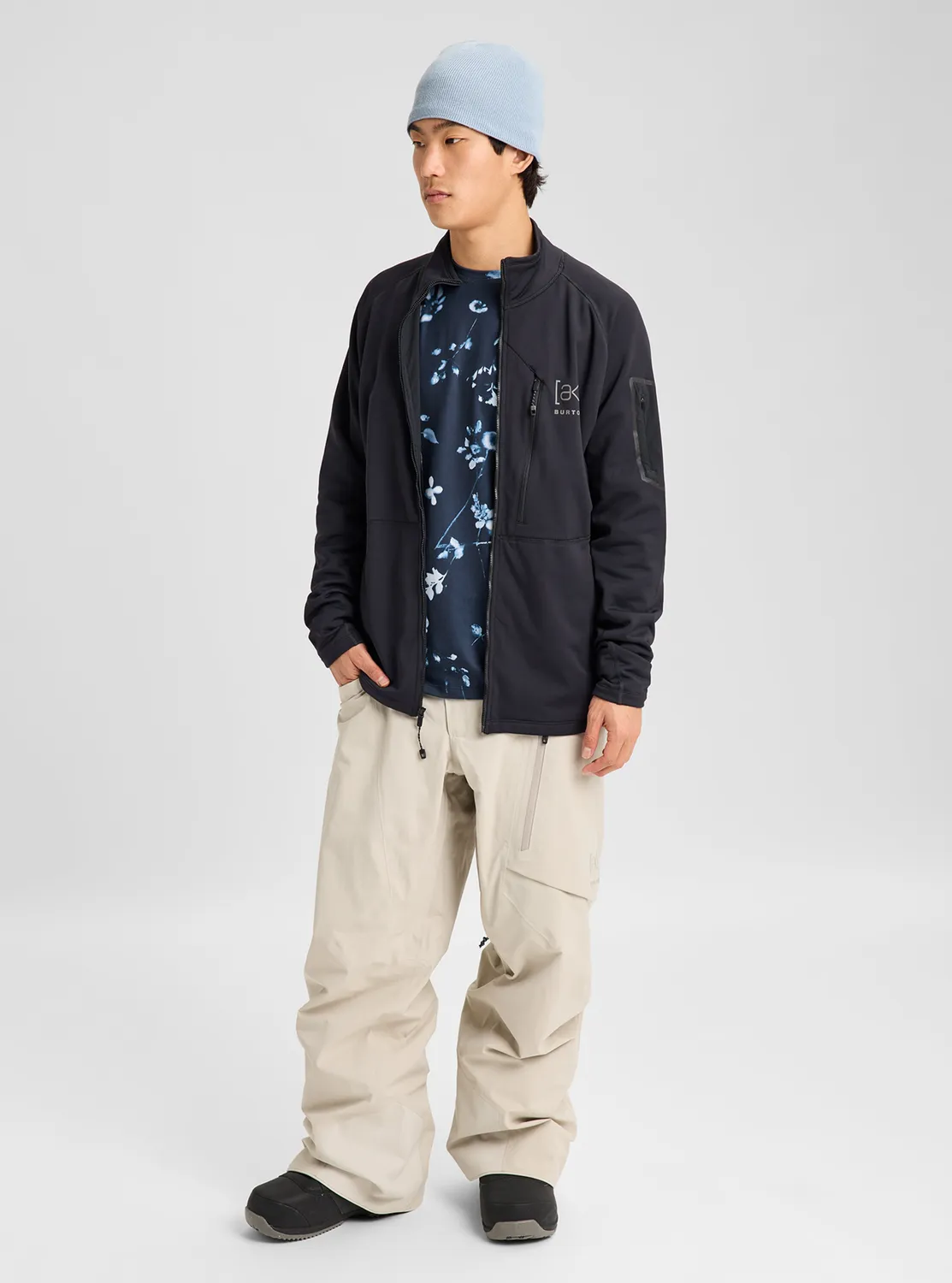 Burton [ak] Baker Stretch Full-Zip fleece True Black mellanlager