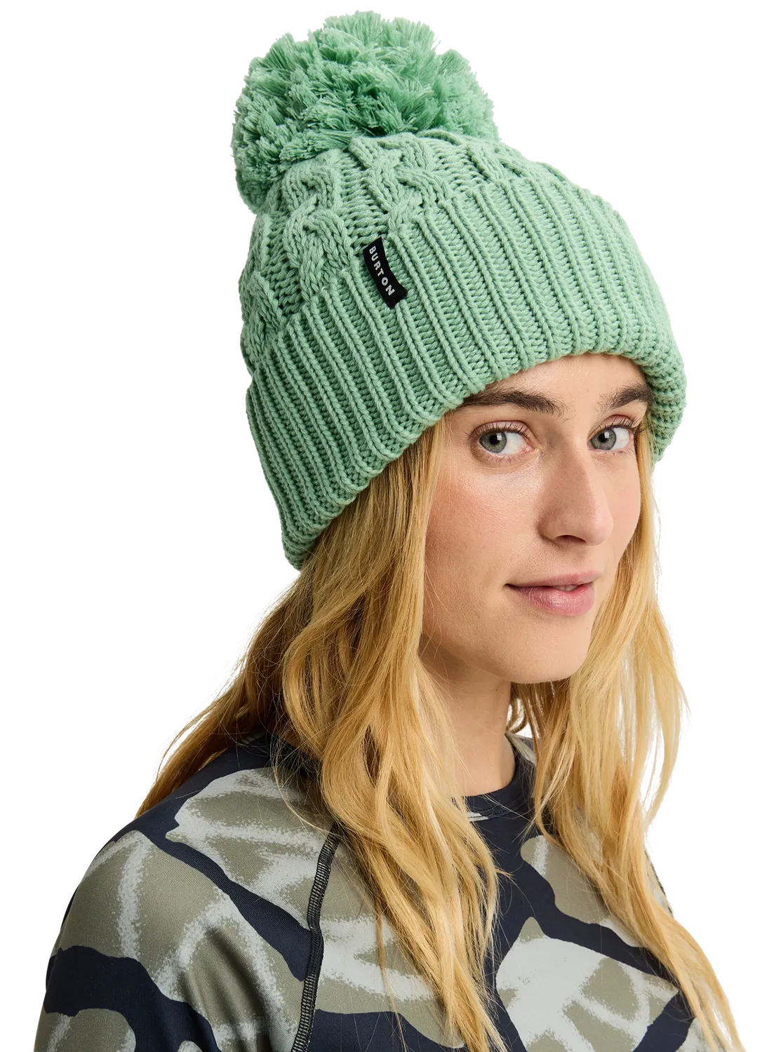 Burton Zippy fleecemössa Soft Sage fodrad