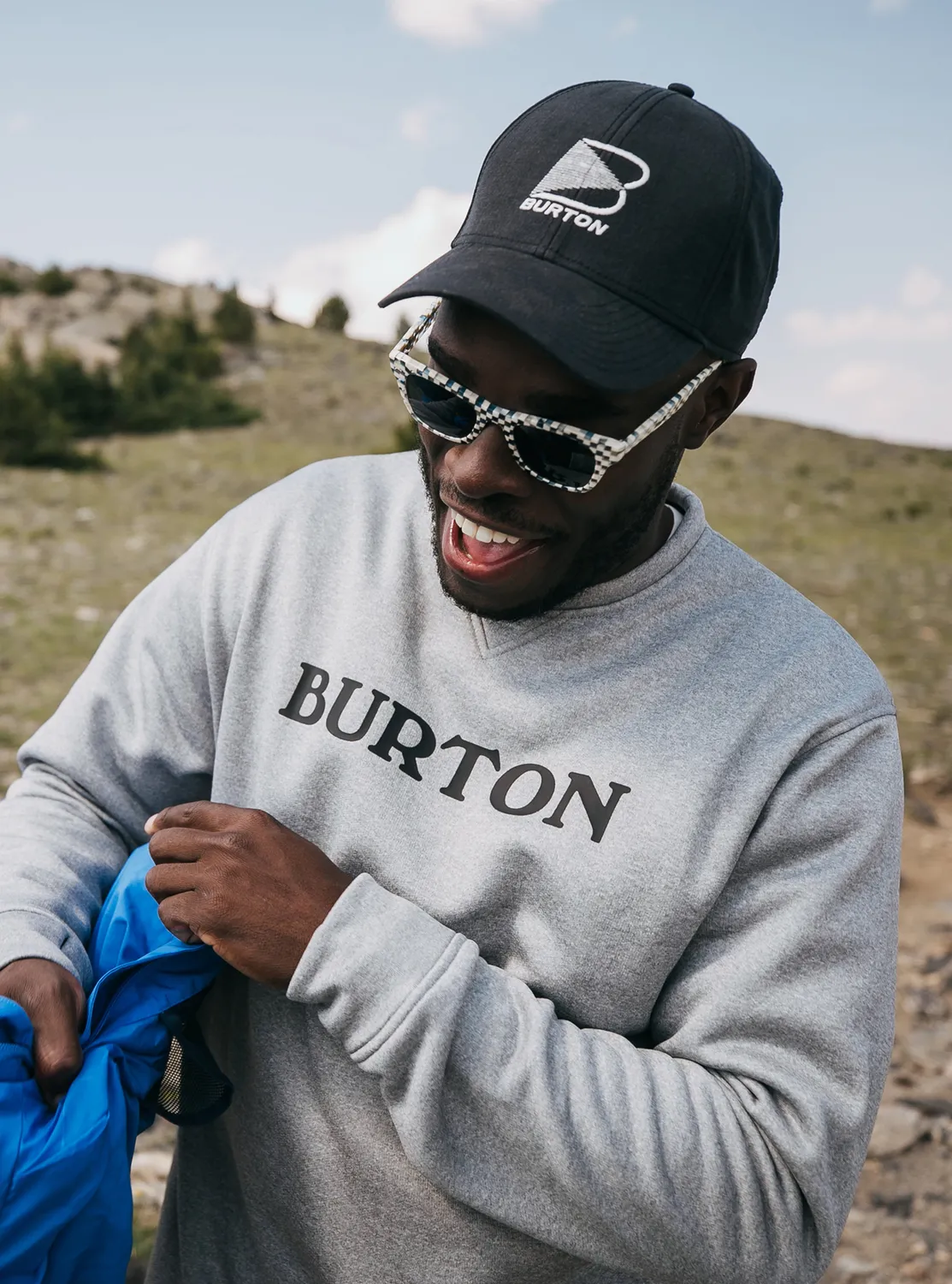 Burton Oak Pullover Crew tröja True Black Heather mjuk fleece