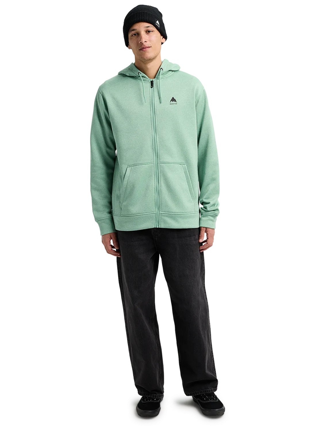 Burton Oak huvtröja herr Soft Sage full-zip varm
