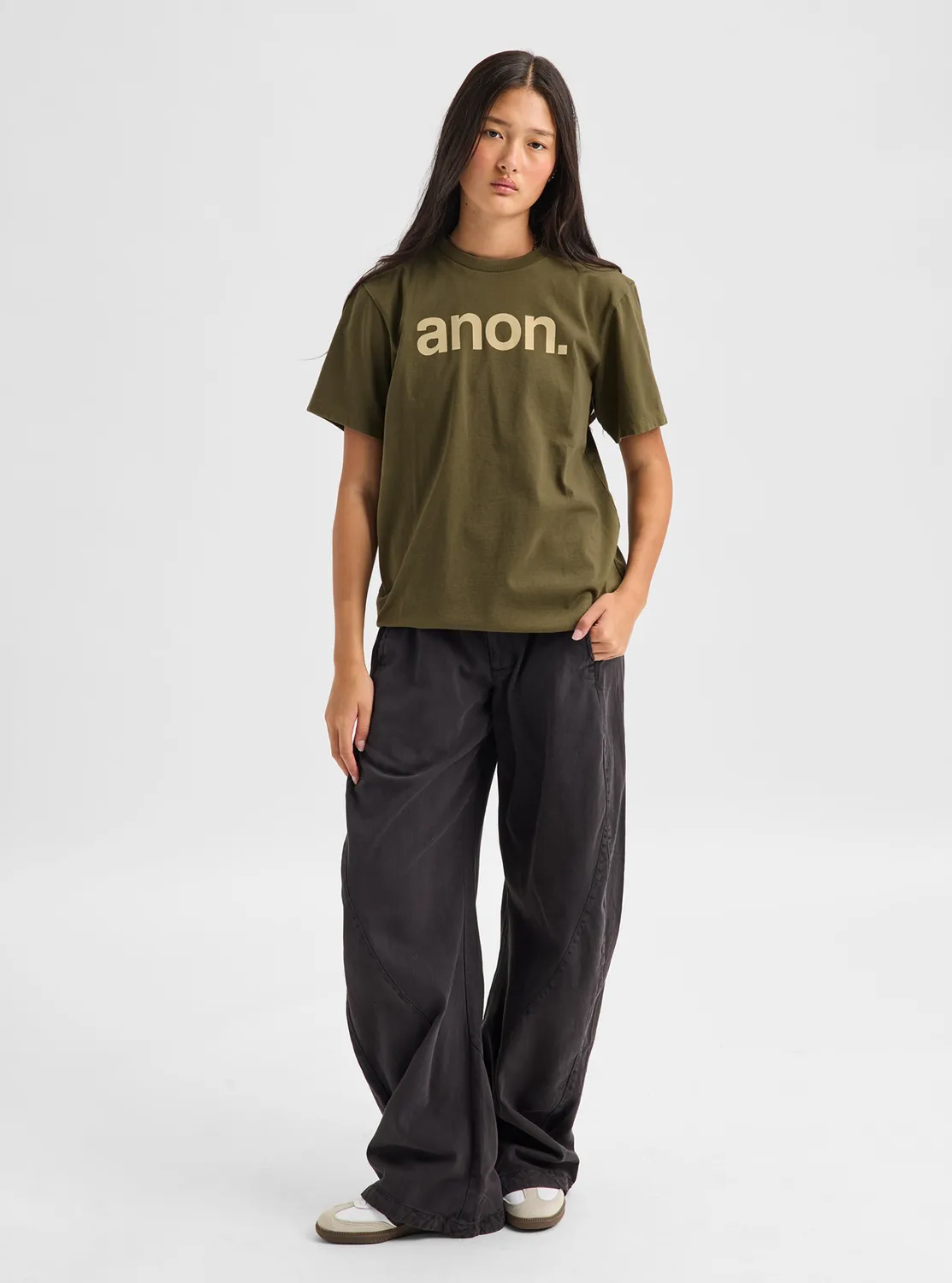 Burton Anon Short Sleeve T-shirt Dried Moss ekologisk bomull