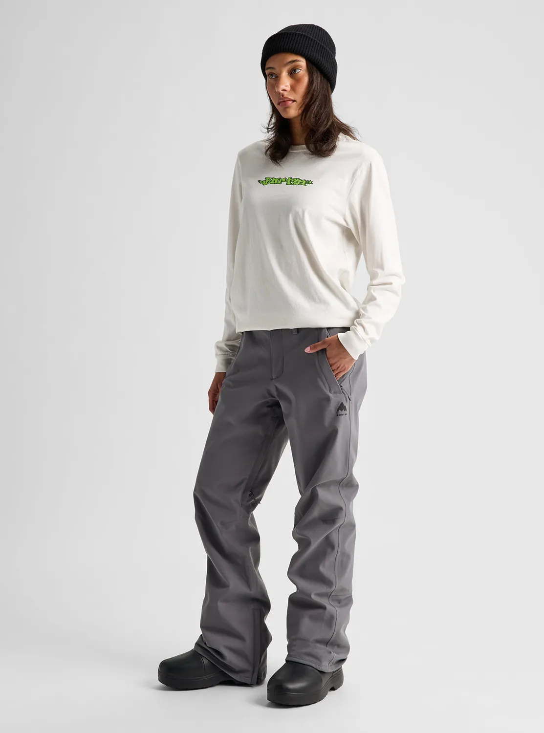 Burton Jet Ridge 2L skidbyxor dam gotham gray isolerade
