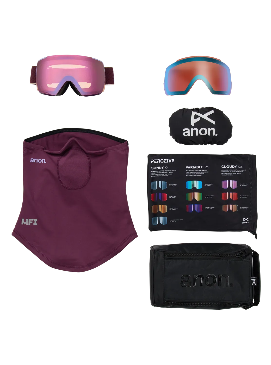 Anon M5S skidglasögon Hyper Lilac bonuslins