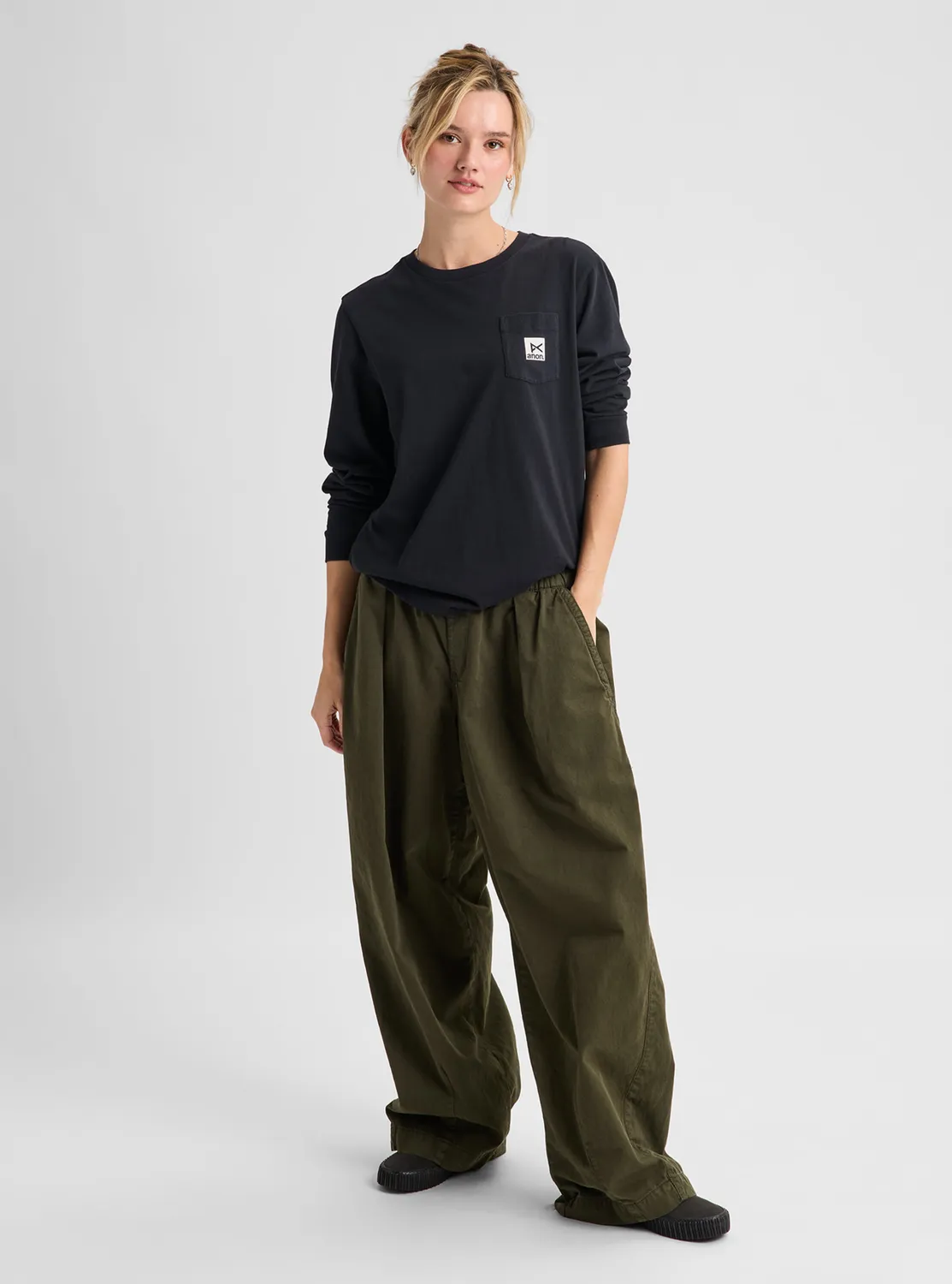 Burton Anon Long Sleeve T-Shirt True Black S-XL ekologisk