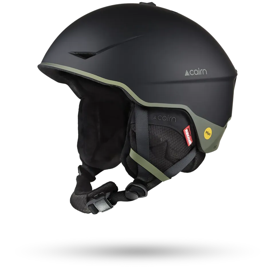 Cairn Sport Rise MIPS skidhjälm Mat Black Khaki RECCO