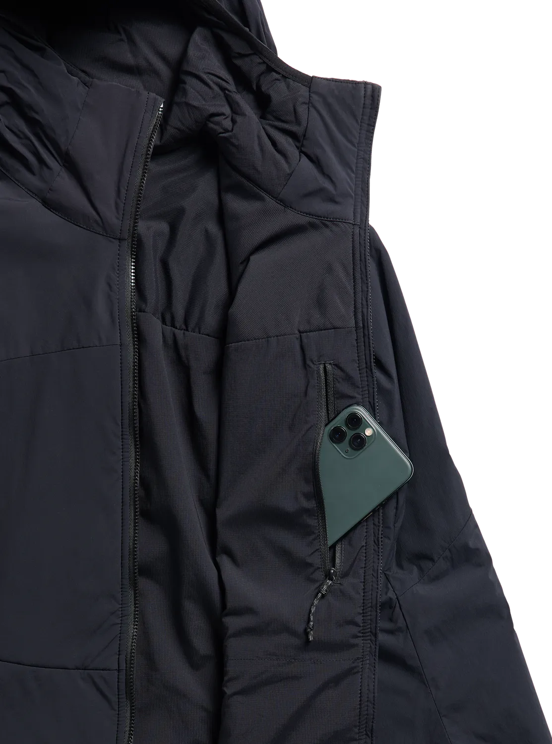 Burton [ak] Helium Hooded mellanjacka dam True Black 40g