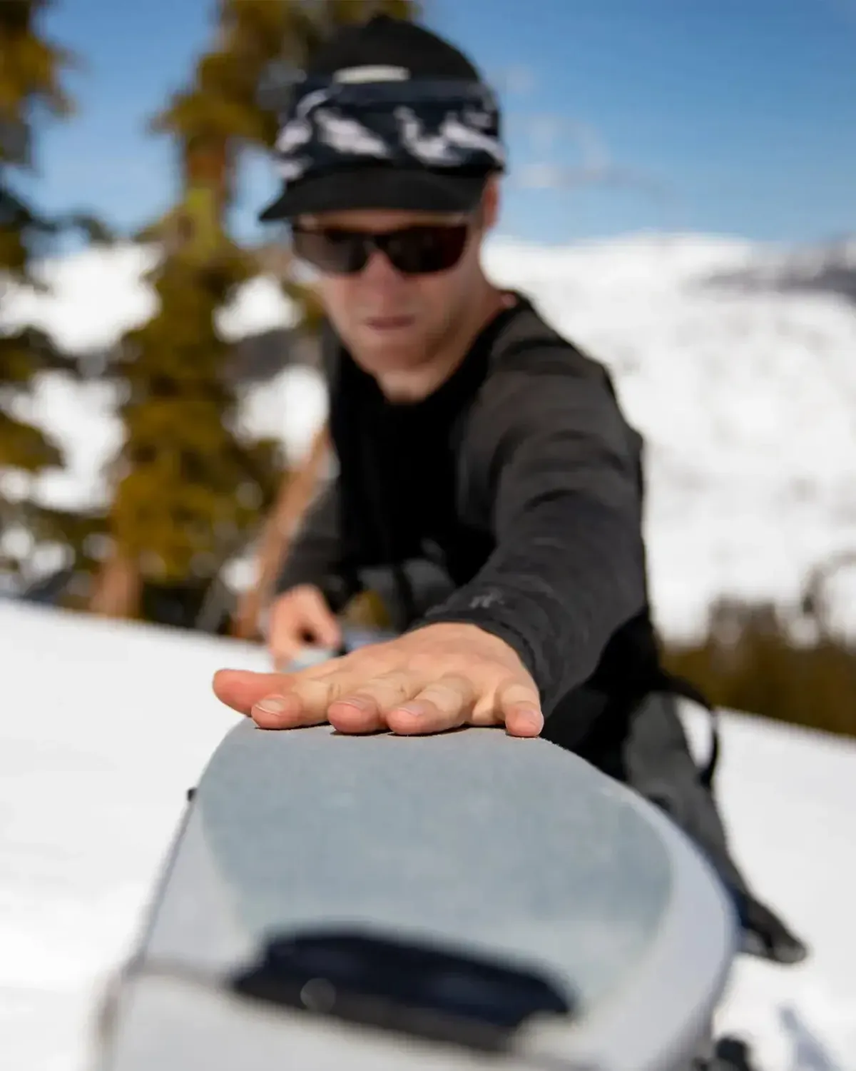 Jones Nomad stighudar splitboard Grå mohair färdigskurna