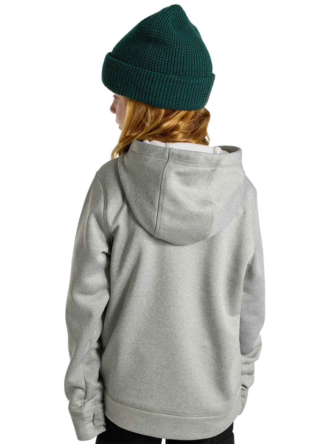 Burton Oak Pullover huvtröja barn True Black Heather fleece