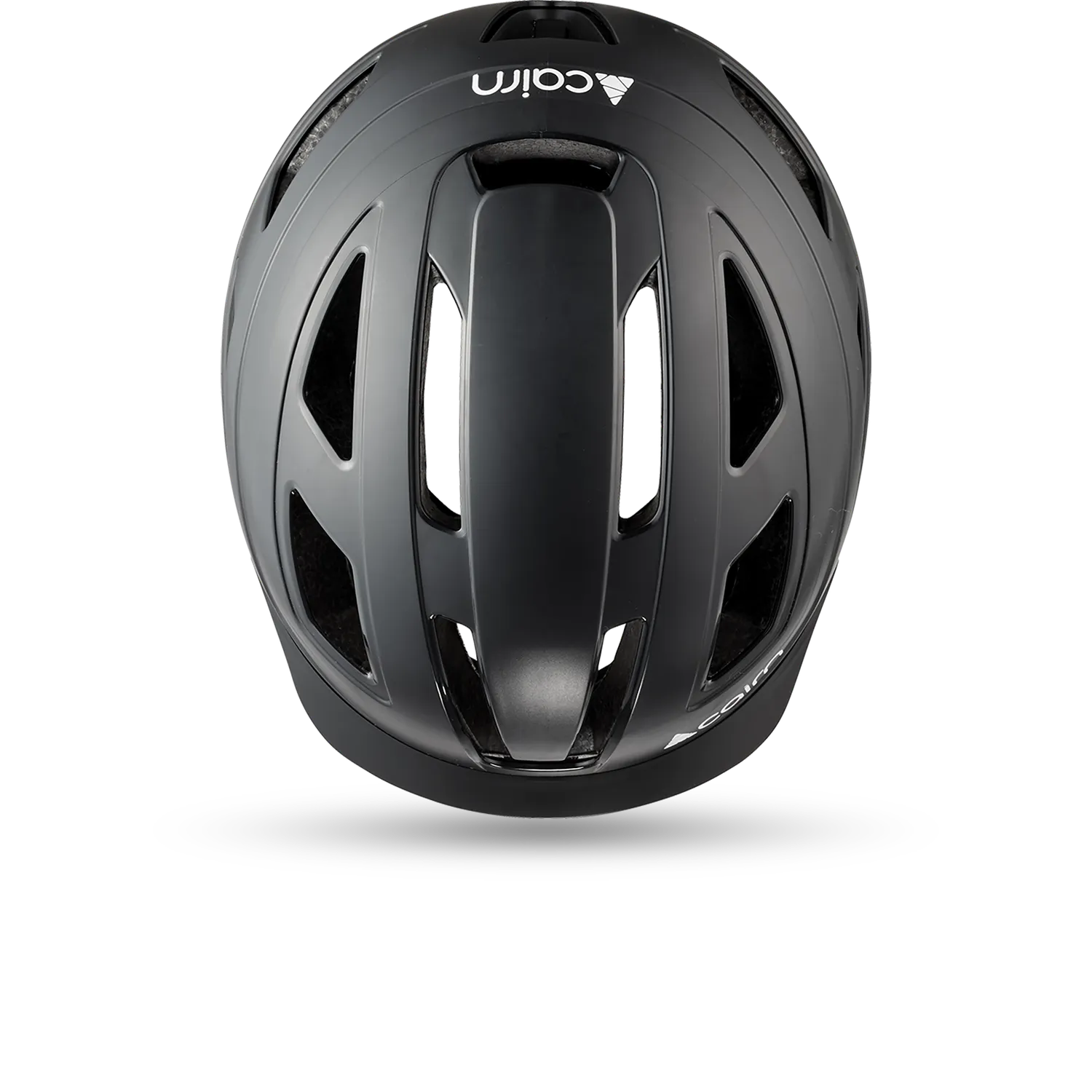 Cairn Clarke cykelhjälm mat black med LED-lampa M-L