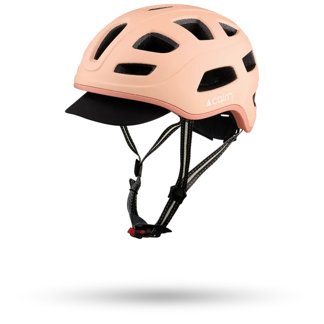 Cairn Quartz cykelhjälm mat peach med LED-lampa