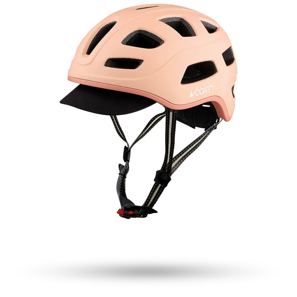 Cairn Quartz cykelhjälm mat peach med LED-lampa