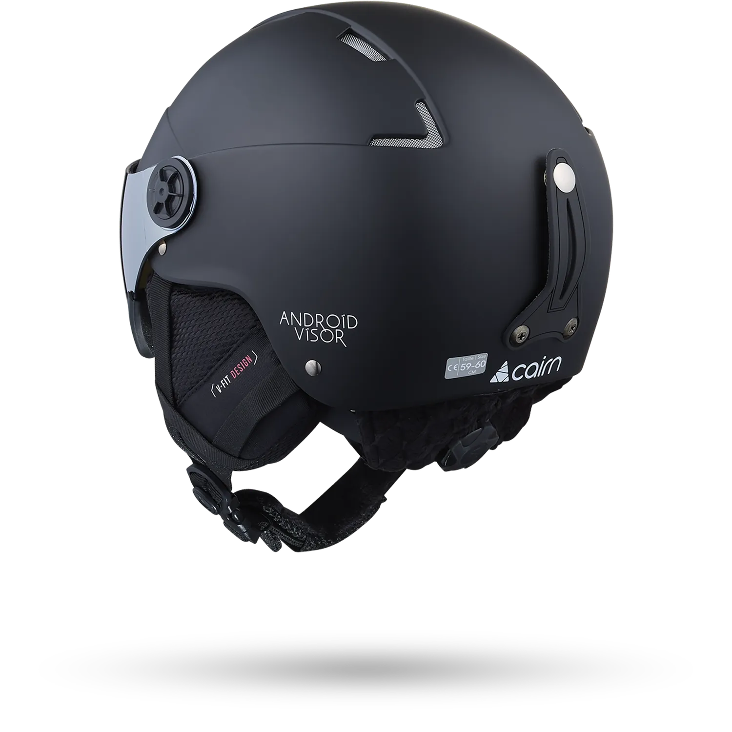 Cairn Android Visor skidhjälm Mat Black 57/58