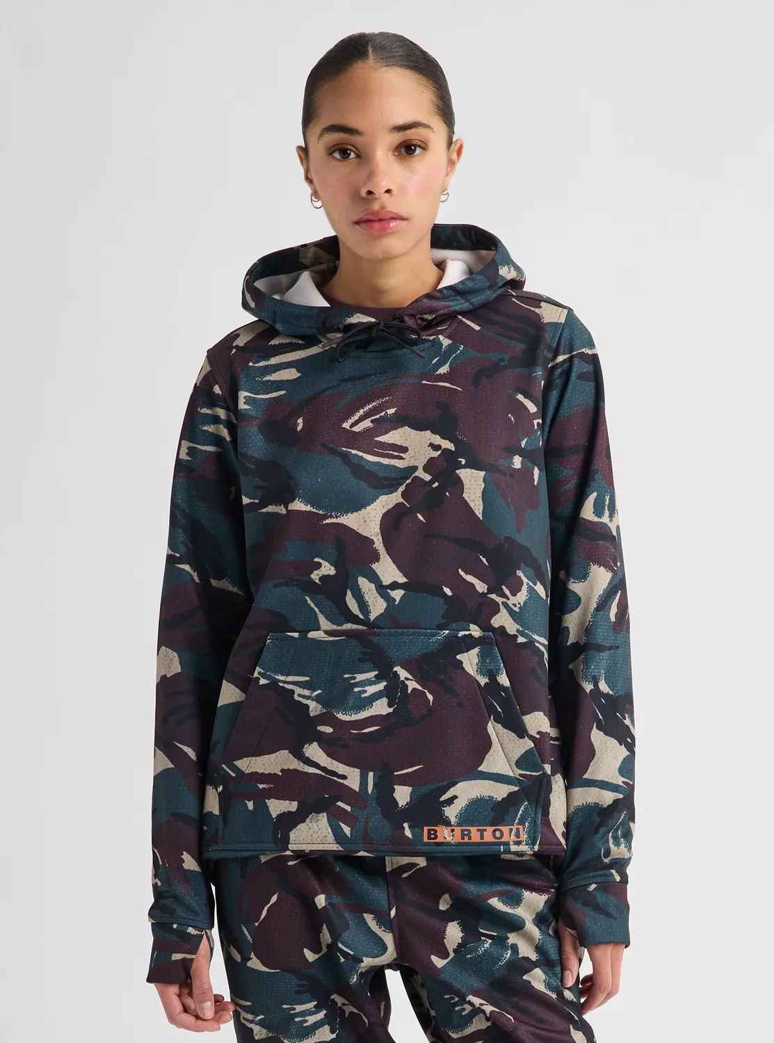 Burton Oak Pullover hoodie dam Seersucker Camo