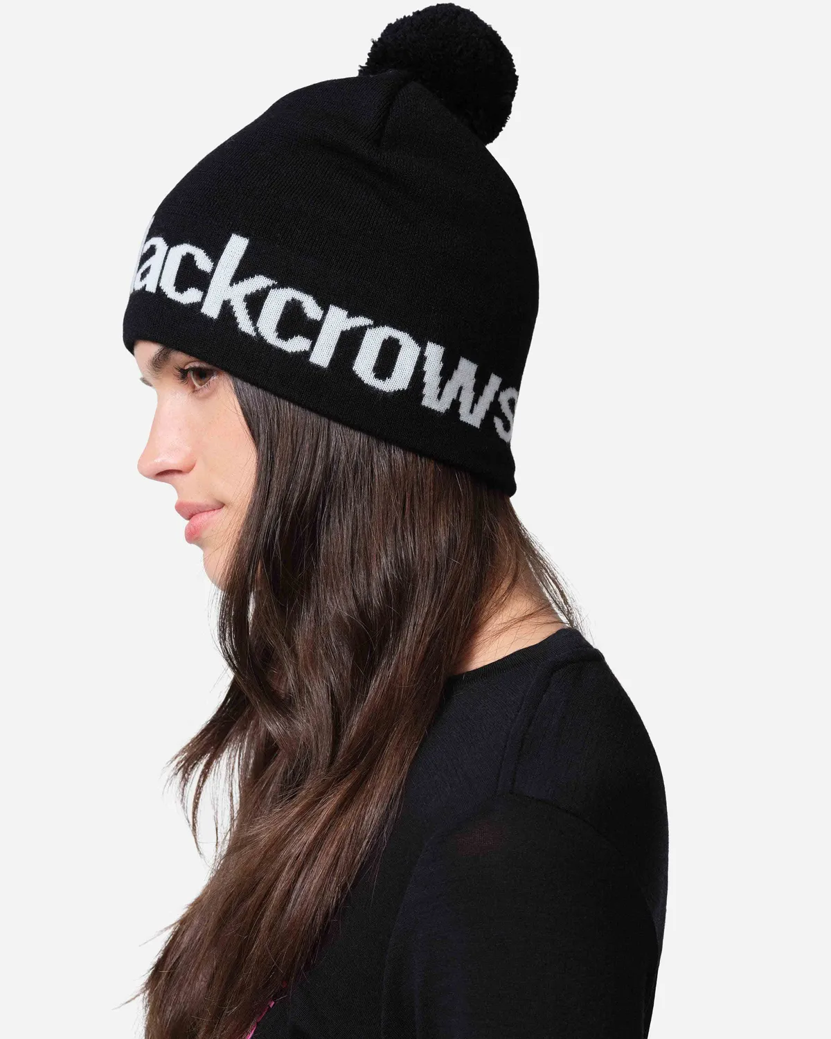 Black Crows Nooa Pom Beanie mössa svart merinoull