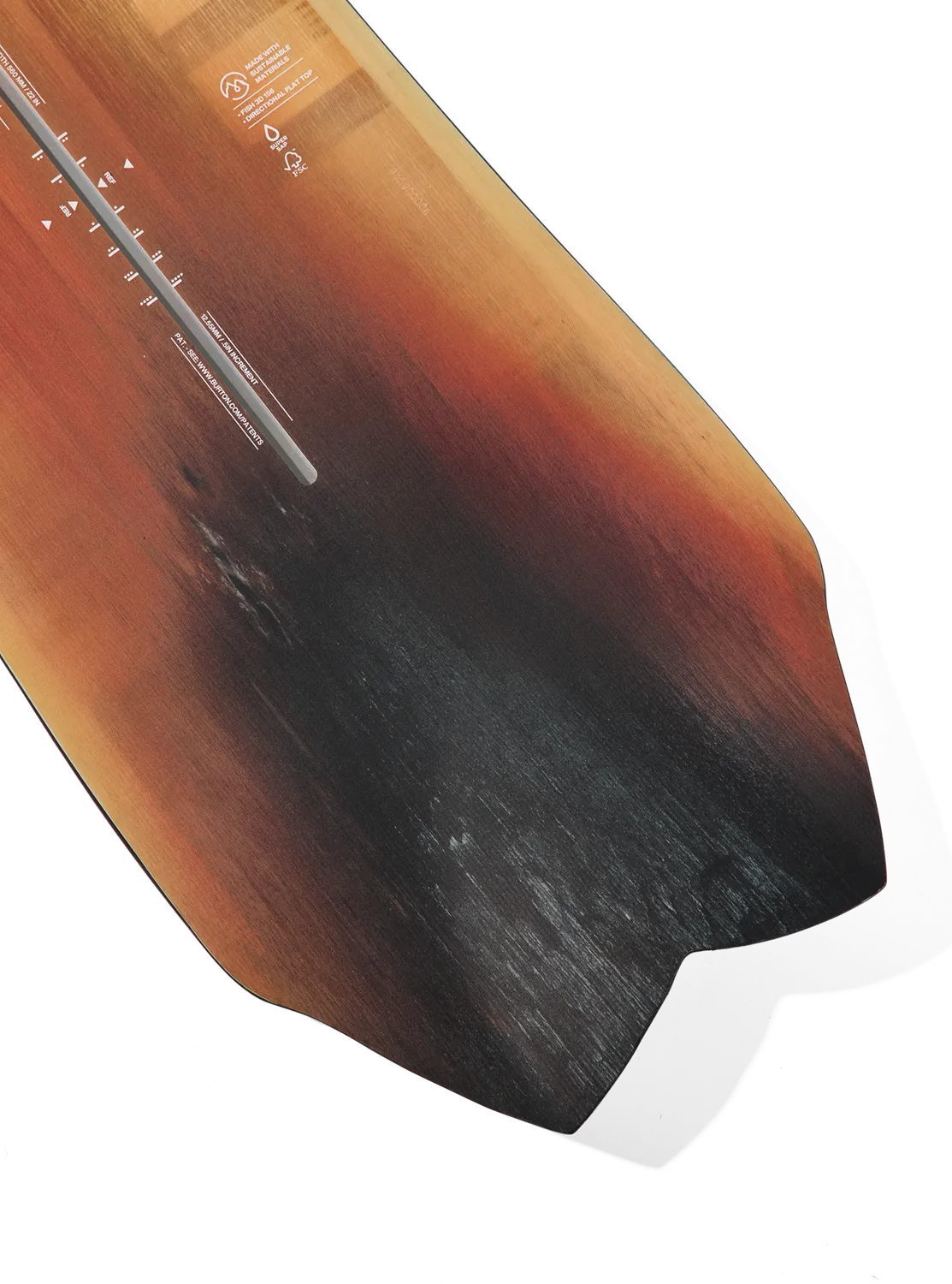 Burton 3D Fish Directional Flat Top snowboard 156