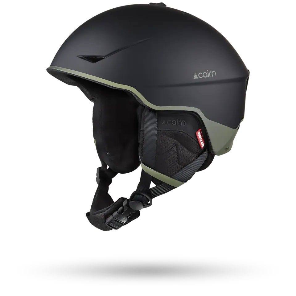 Cairn Rise Pure skidhjälm mat black khaki Recco