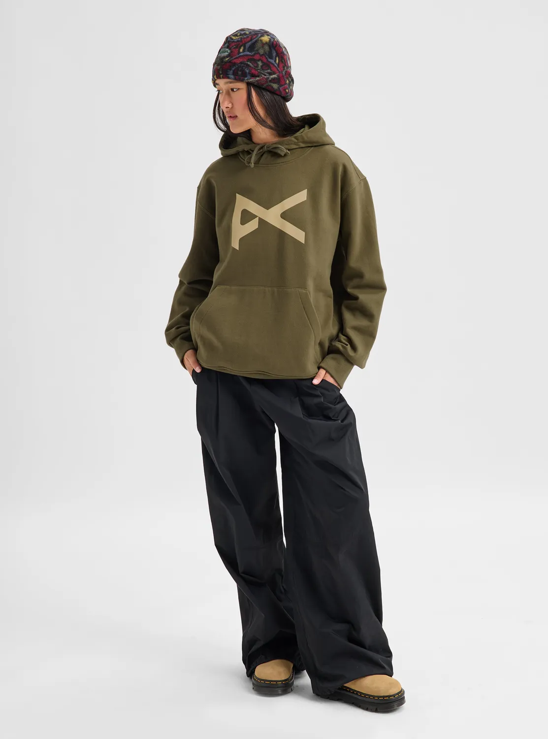 Burton Anon Pullover Hoodie huvtröja Dried Moss varm