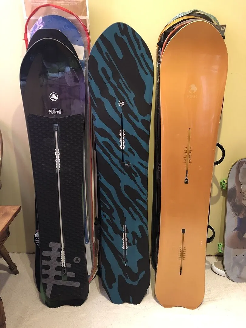 Burton 3D Fish Directional Flat Top snowboard 156