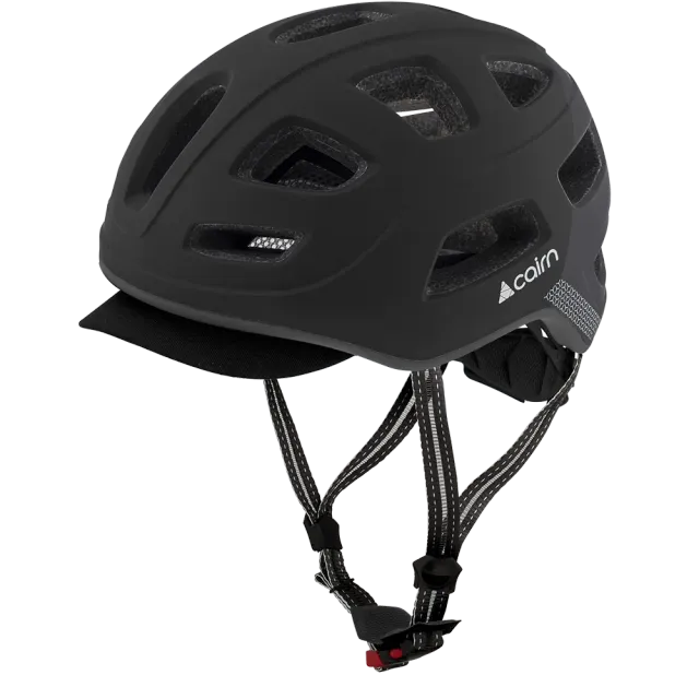 Cairn Quartz cykelhjälm black bakljus