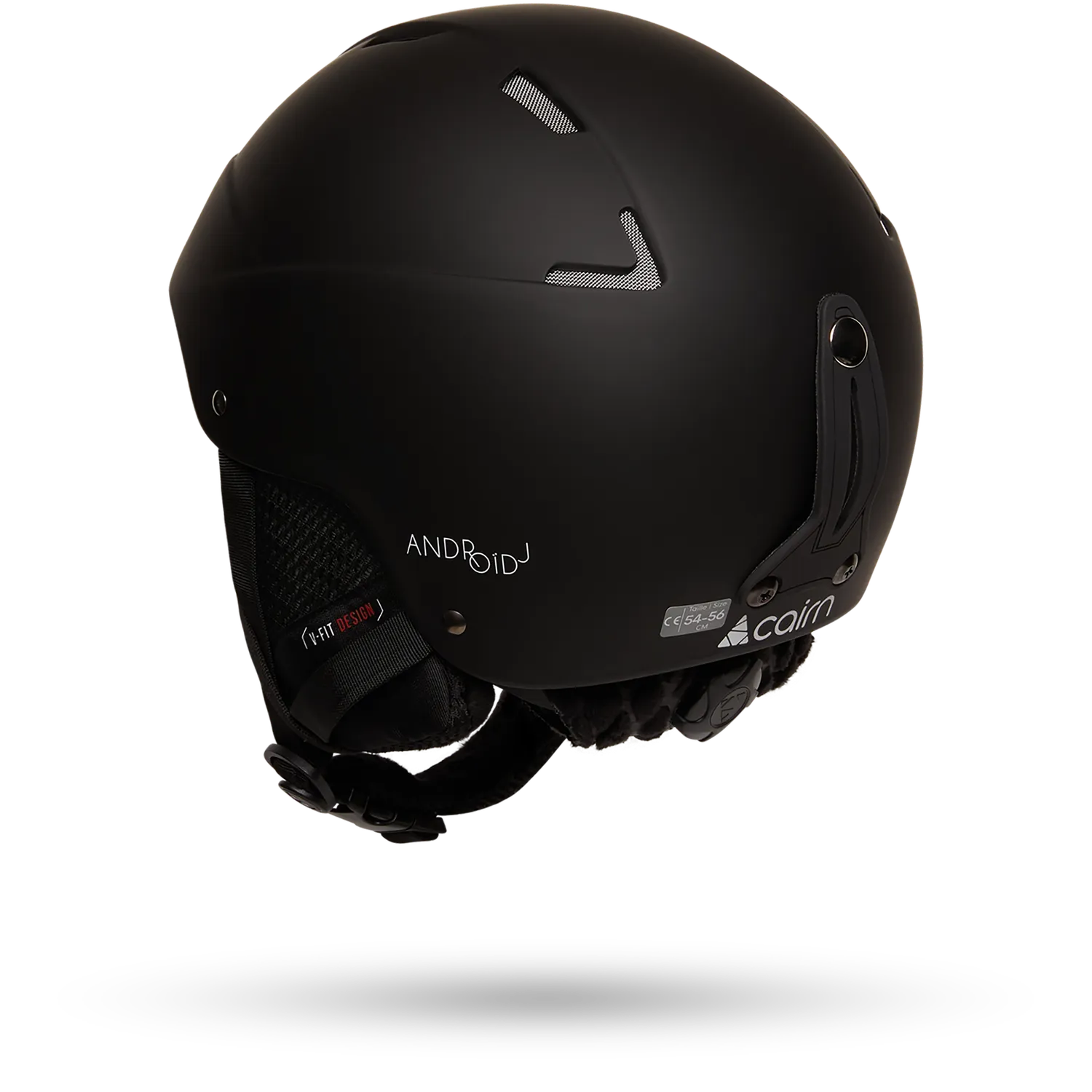 Cairn Android J skidhjälm Mat Black barn ABS