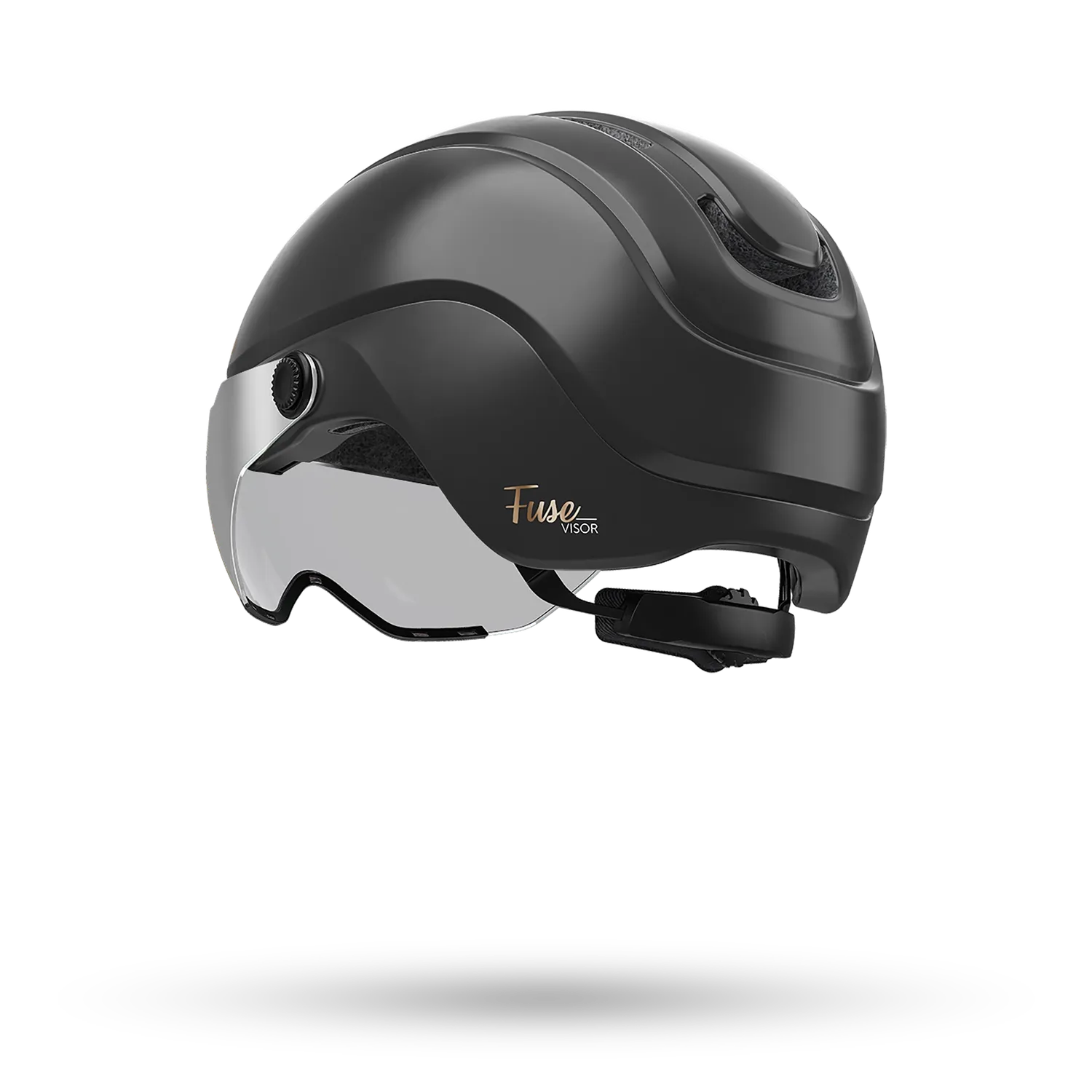 Cairn Fuse Visor cykelhjälm mat metallic black visir