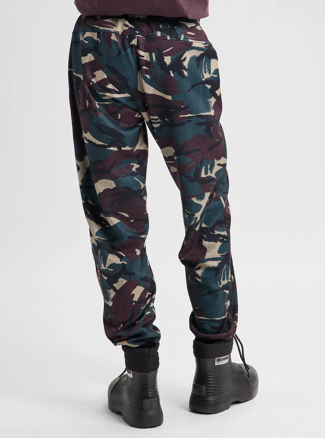 Burton Oak fleecebyxor dam True Black Heather borstad